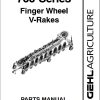 GEHL Finger Wheel V Rakes 700 Series Parts Manual 909923B