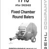 GEHL Fixed Chamber Round Balers 1710 Operators Manual