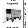 GEHL Forage Box 1640 Parts Manual 909860B