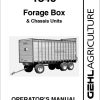 GEHL Forage Box 1840 Operators Manual 909856B