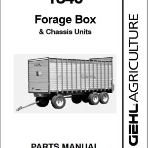 GEHL Forage Box 1840 Parts Manual 909861C