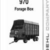 GEHL Forage Box 970 Operators Manual 904475B