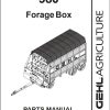GEHL Forage Box 980 Parts Manual 907592A
