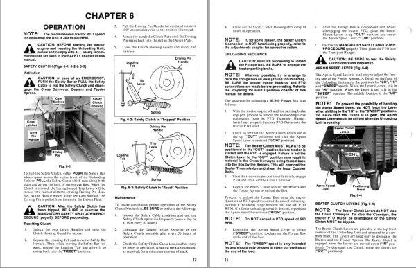 GEHL Forage Box BU960 Operators Manual 902995A 1