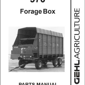 GEHL Forage Box BU970 Parts Manual 907144B