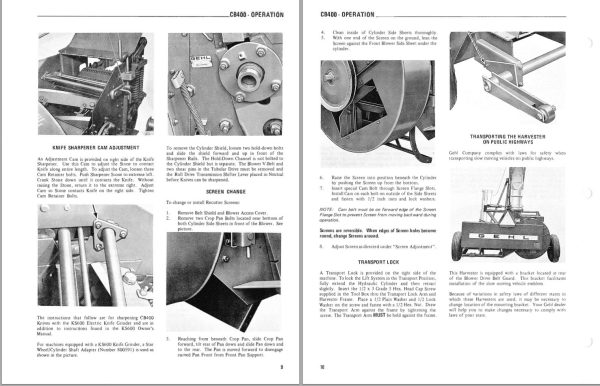 GEHL Forage Box CB400 Operators Manual 901557A 1