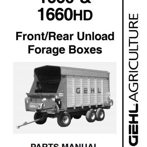 GEHL Forage Boxes 1660 1660HD Parts Manual 909859B
