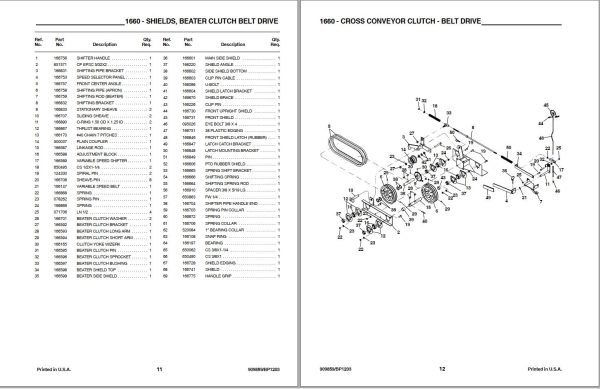 GEHL Forage Boxes 1660 1660HD Parts Manual 909859B 1