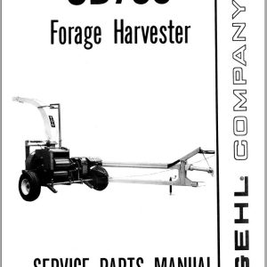 GEHL Forage Harvester CB750 Service Parts Manual 902762A