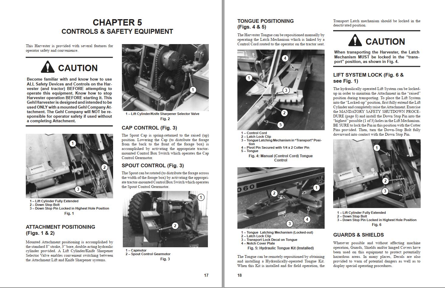 GEHL Forage Harvesters 1060 1065 Operators Manual 907051A 1