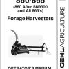 GEHL Forage Harvesters 860 865 Operators Manual 904967A