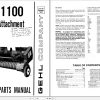 GEHL Hay Attachment HA1100 Service Parts Manual 903661A