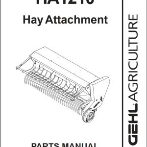 GEHL Hay Attachment HA1210 Parts Manual 907552A