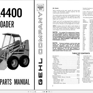 GEHL Loader HL4400 Service Parts Manual 902580A