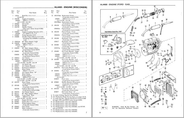 GEHL Loader HL4400 Service Parts Manual 902580A 1