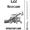 GEHL Manure Loader L22 Operators and Service Parts Manual 904122A