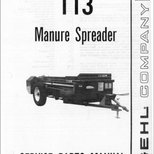 GEHL Manure Spreader 113 Service Parts Manual 904055A