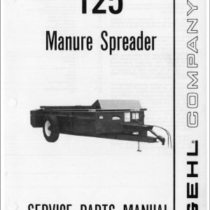 GEHL Manure Spreader 125 Service Parts Manual 903788A