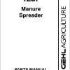 GEHL Manure Spreader 1287 Parts Manual 907543B