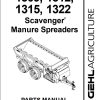 GEHL Manure Spreader 1309 1312 1315 1322 Parts Manual 907503B