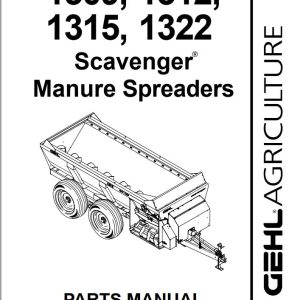GEHL Manure Spreader 1309 1312 1315 1322 Parts Manual 907503B