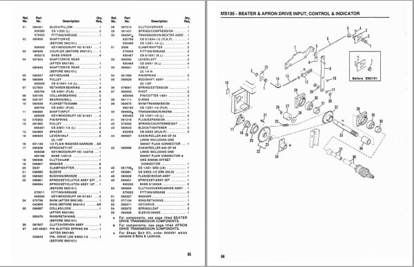GEHL Manure Spreader 135 Operators and Service Parts Manual 904901A 1