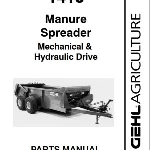 GEHL Manure Spreader 1410 Parts Manual 908045B