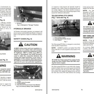 GEHL Manure Spreader 309 312 315 322 Operators Manual 907073A 1