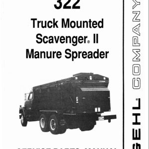 GEHL Manure Spreader 322 Service Parts Manual 904581A