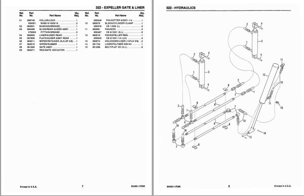 GEHL Manure Spreader 322 Service Parts Manual 904581A 1