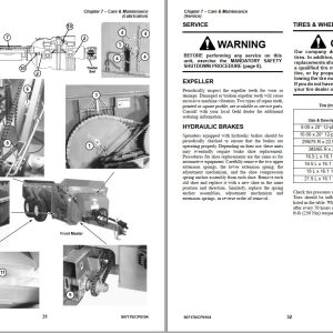 GEHL Manure Spreaders 1309 1312 1315 1322 Operators Manual 907170C 1