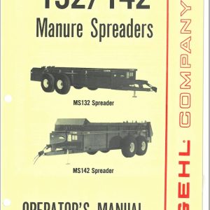 GEHL Manure Spreaders 132 142 Operators Manual 903718A