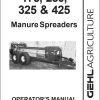 GEHL Manure Spreaders 175 250 325 425 Operators Manual 907074B