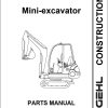 GEHL Mini excavator 192 222 Parts Manual 908539A