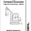 GEHL Mini excavator 802 Parts Manual