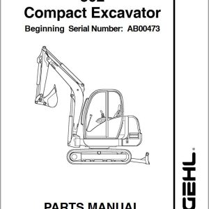 GEHL Mini excavator 802 Parts Manual