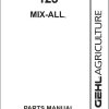 GEHL Mix All 125 Parts Manual 907148B
