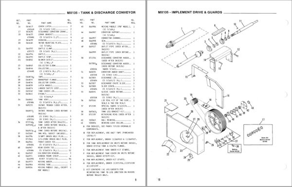 GEHL Mix All 135 Service Parts Manual 903478A 1
