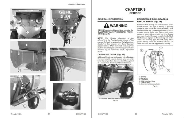 GEHL Mixer Feeder 8210 Operators Manual 908015A 1