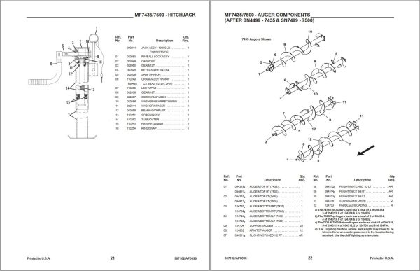 GEHL Mixer Feeders 7435 7500 Parts Manual 907102A 1