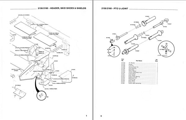 GEHL Mower Conditioner 2130 2160 Service Parts Manual 903217A 1
