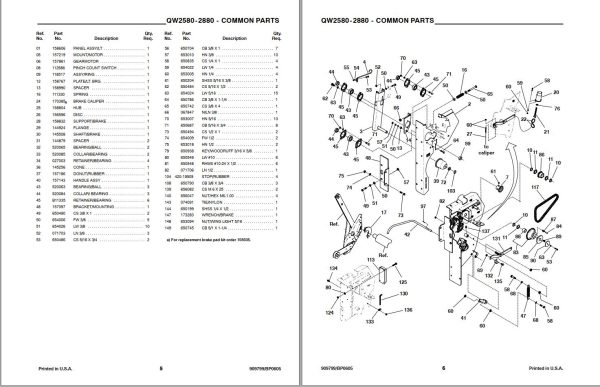 GEHL Quick Wrap 2500 2600 2800 Parts Manual 909799B 1