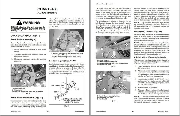 GEHL Quick Wrap Attachment 2500 2600 2800 Operators Manual 909798C 1