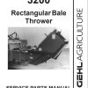 GEHL Rectangular Bale Thrower 3200 Service Parts Manual 904783A