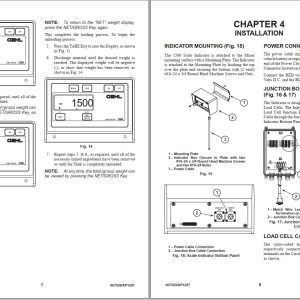 GEHL Scale Indicator 1500 Operators Manual 907559A 1