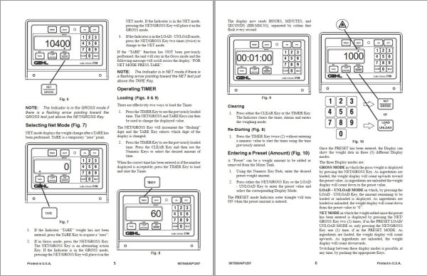 GEHL Scale Indicator 2100 Operators Manual 907560A 1