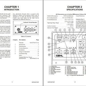 GEHL Scale Indicator 3200 Operators Manual 907561B 1