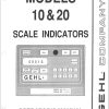GEHL Scale Indicator Model 10 And 20 Operators Manual 904599A