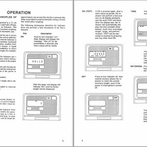 GEHL Scale Indicator Model 5 Operators Manual 904598A 1