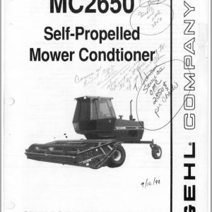 GEHL Self Propelled Mower Conditioner MC2650 Service Parts Manual 904395A